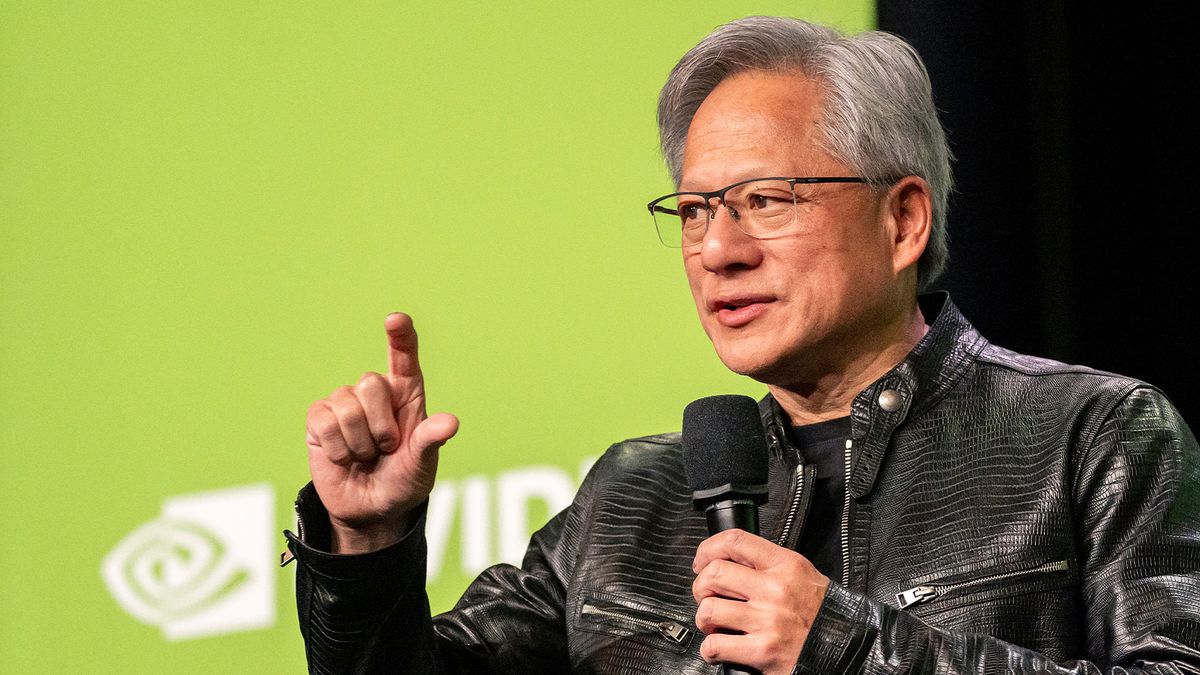 Nvidia CEO Jensen Huang pictured during the Nvidia GPU Technology Conference (GTC) in San Jose, California, US, on Tuesday, March 19, 2024