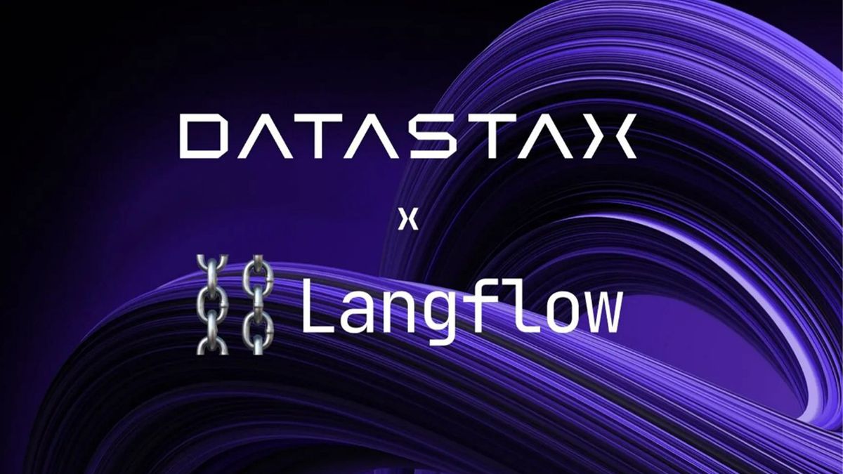 Concept image showing the DataStax and Langflow names following DataStax